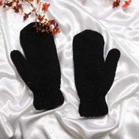 Hand Knit Woolen Embroidery Mitten with Fleece Lining