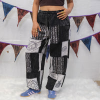 Earth tone Handwoven Patchwork Joggers