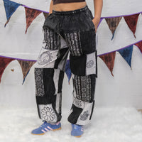 Earth tone Handwoven Patchwork Joggers