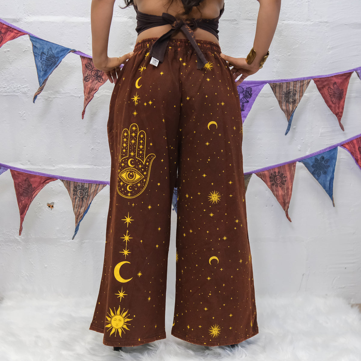 Celestial Wanderer Fleece Lined Wide Leg Pants