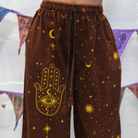 Celestial Wanderer Fleece Lined Wide Leg Pants