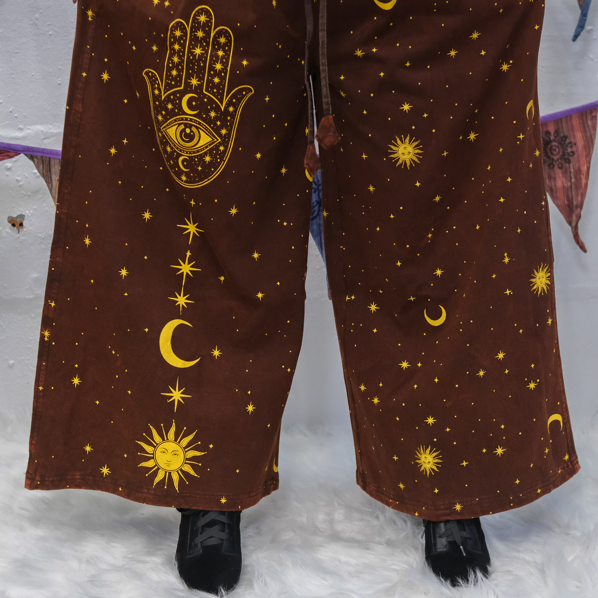 Celestial Wanderer Fleece Lined Wide Leg Pants