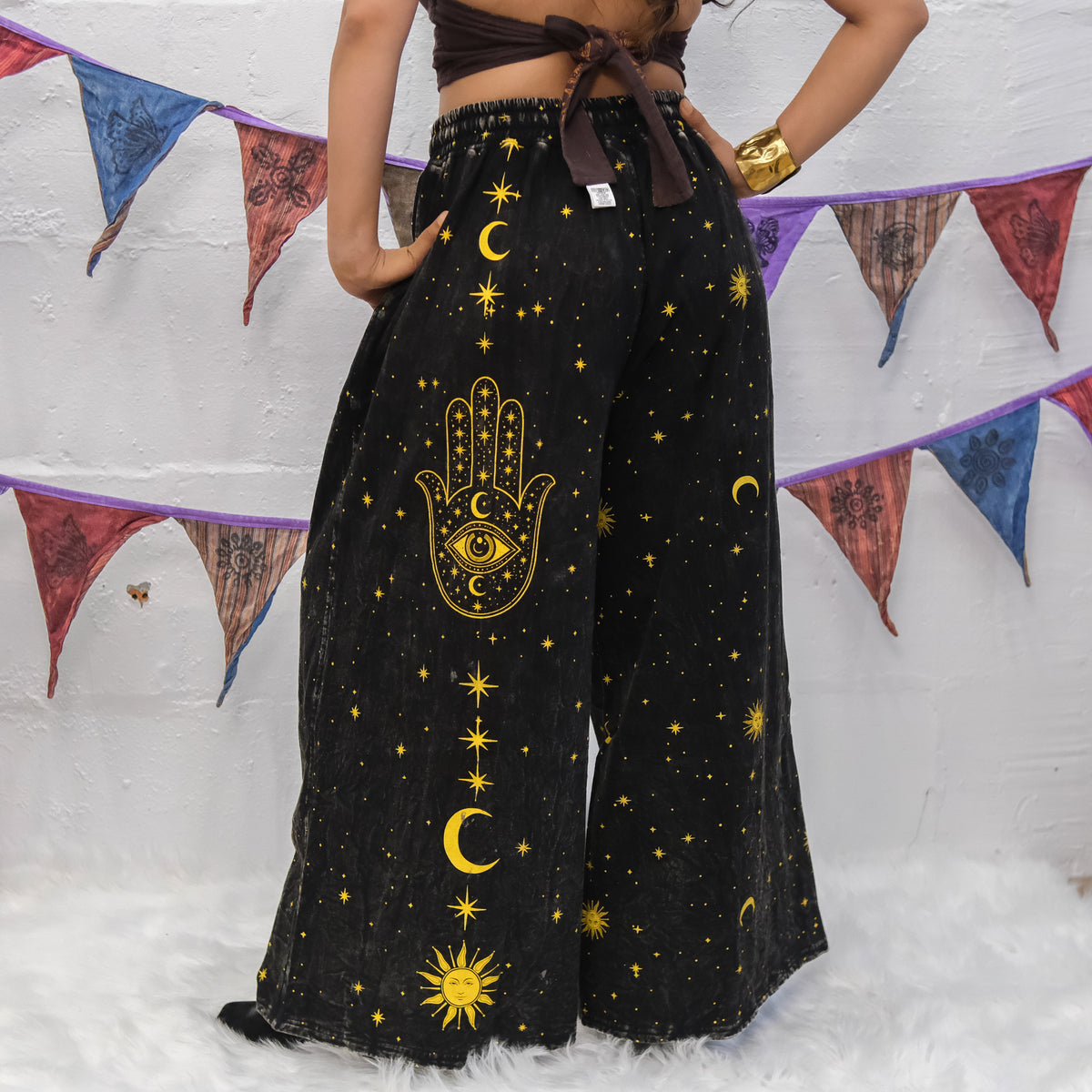 Celestial Wanderer Fleece Lined Wide Leg Pants