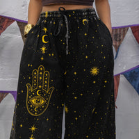 Celestial Wanderer Fleece Lined Wide Leg Pants
