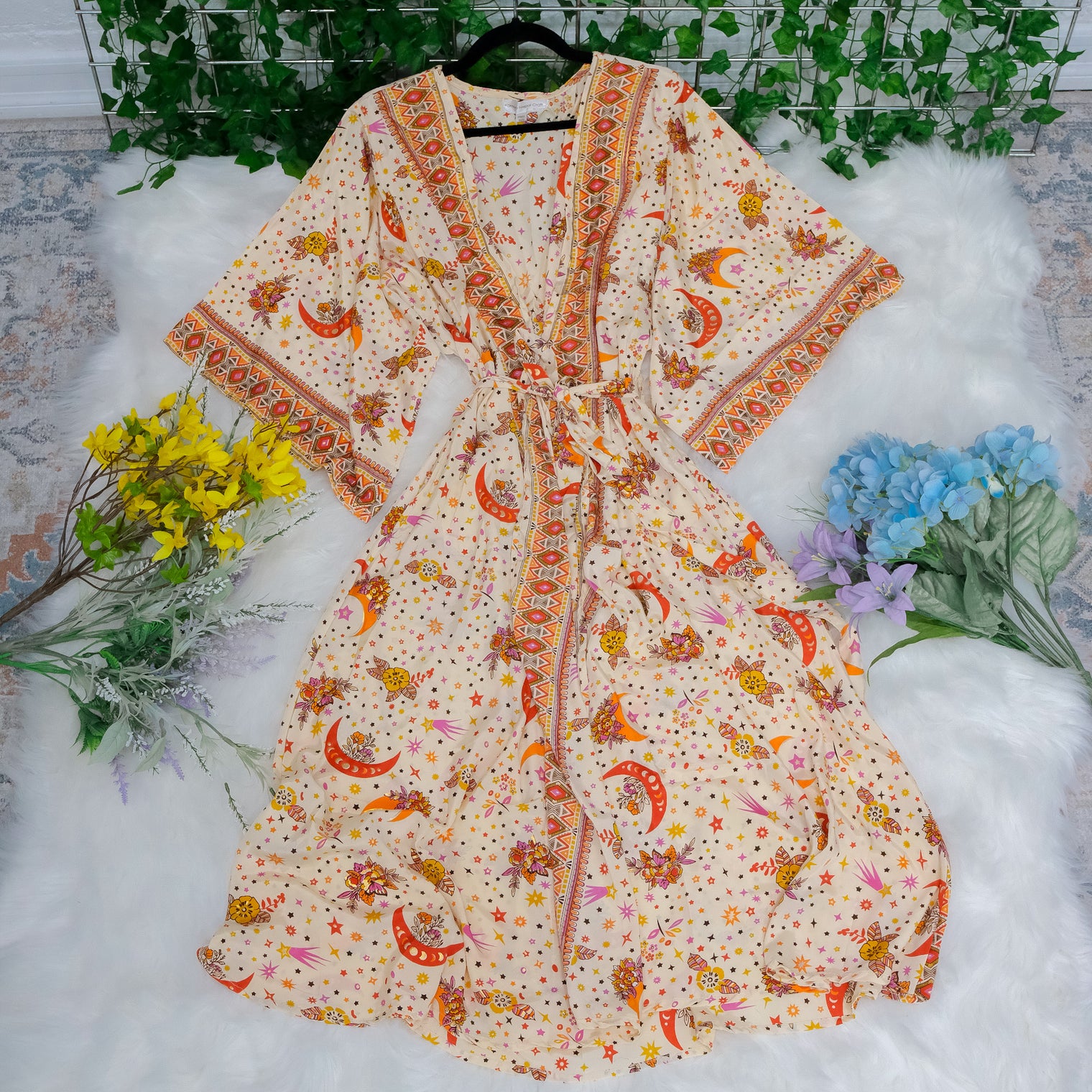 Long Celestial Kimono with Belts