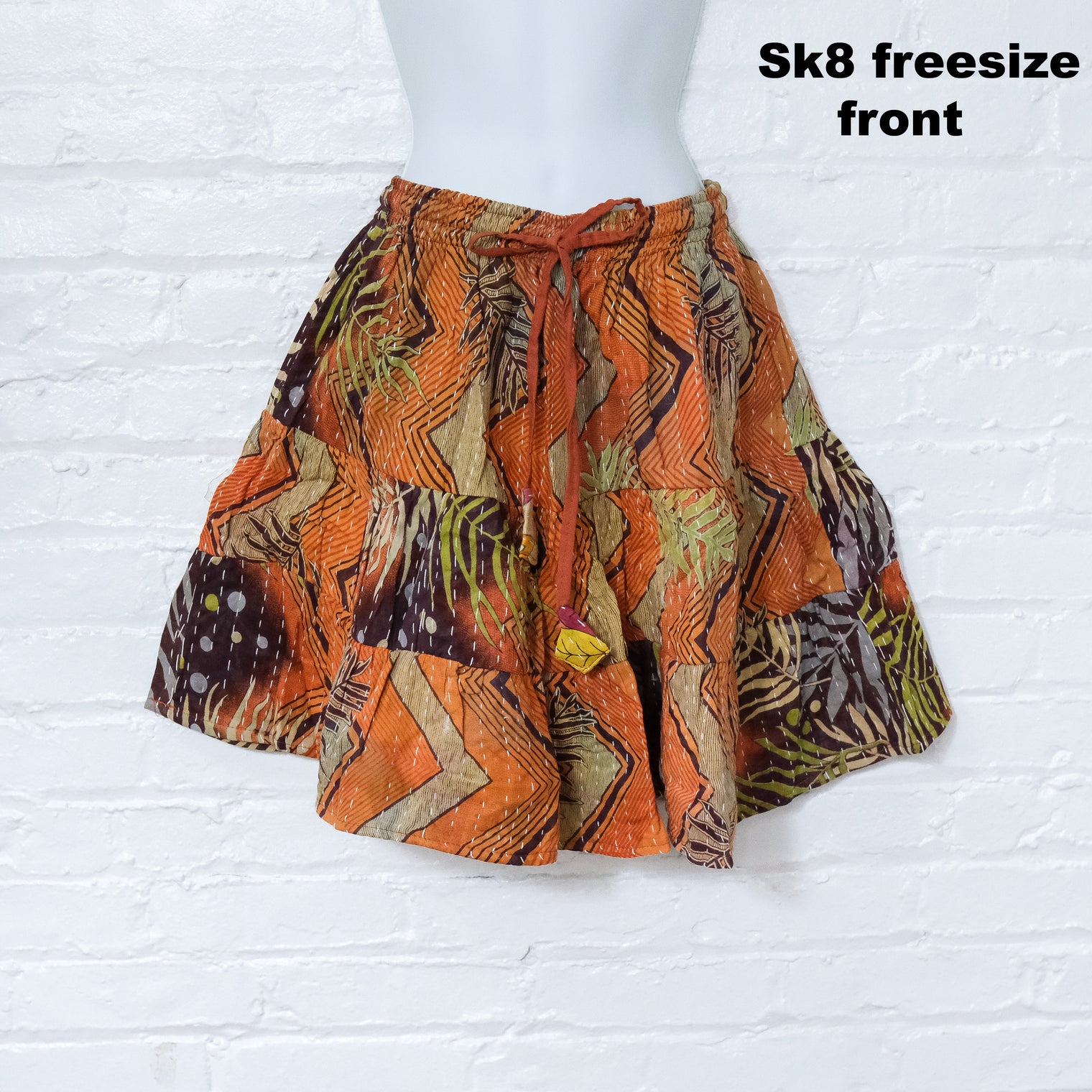 Kantha Tiered Mini Skirts