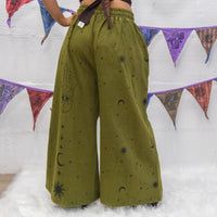 Celestial Wanderer Fleece Lined Wide Leg Pants