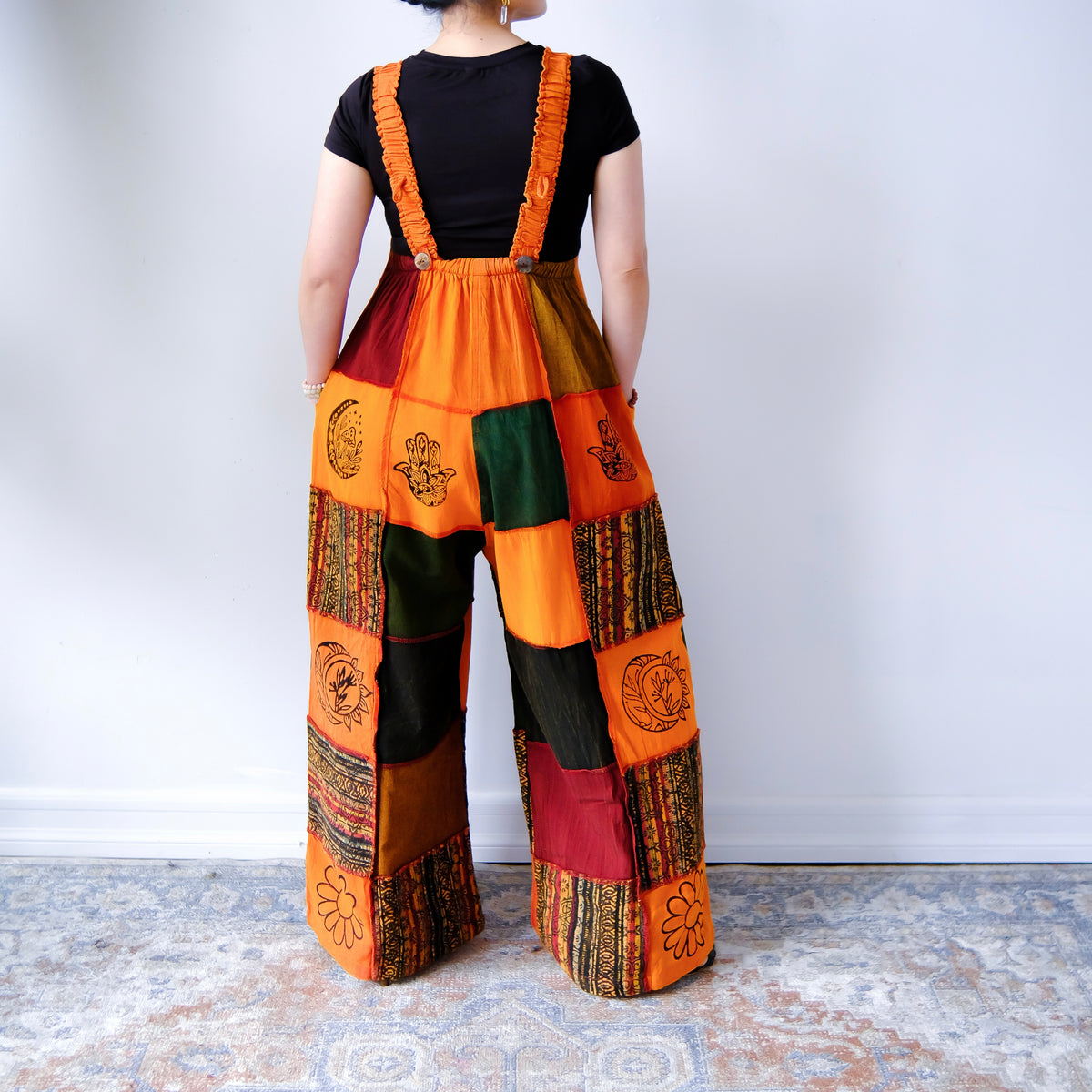 Patchwork Wide Leg Festival Jumpsuits – karmanepalcrafts