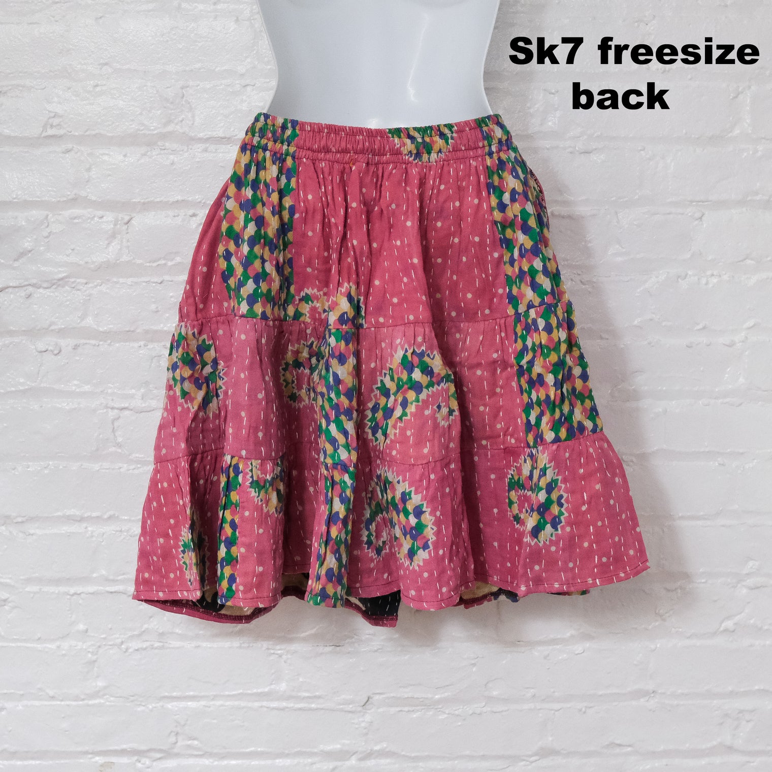 Kantha Tiered Mini Skirts