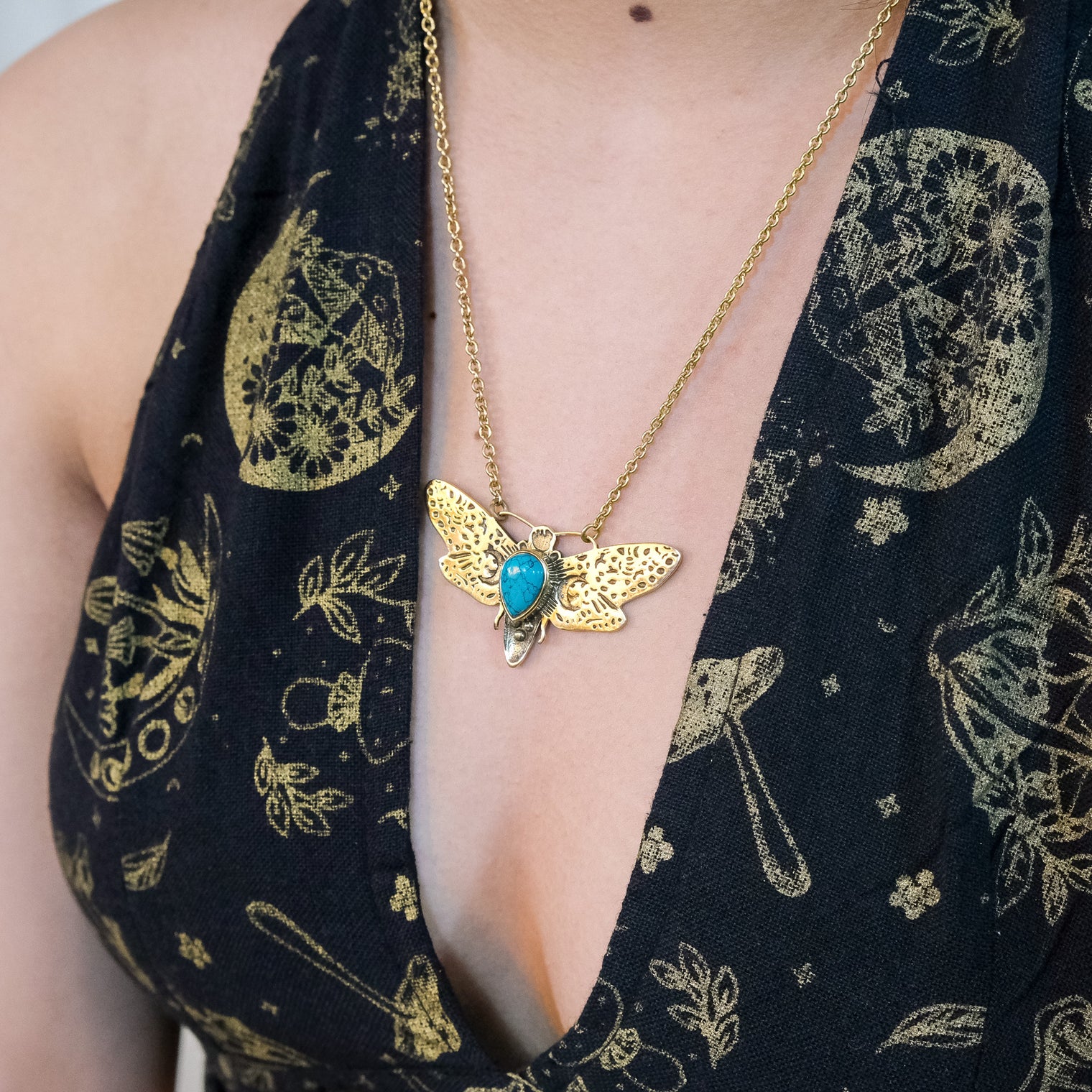 Boho Butterfly Crystal Necklace