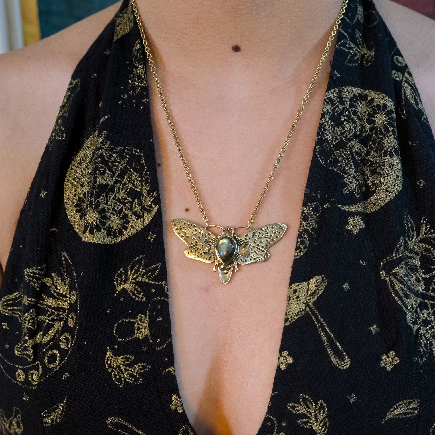 Boho Butterfly Crystal Necklace