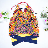 Psychedelic Vintage Hand Embroidered Halter Top