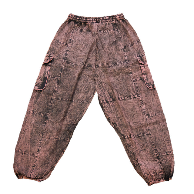Patchwork Ribbed Cotton Baggy Pants