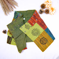 Short Patch Mini Skirt with Popper Button