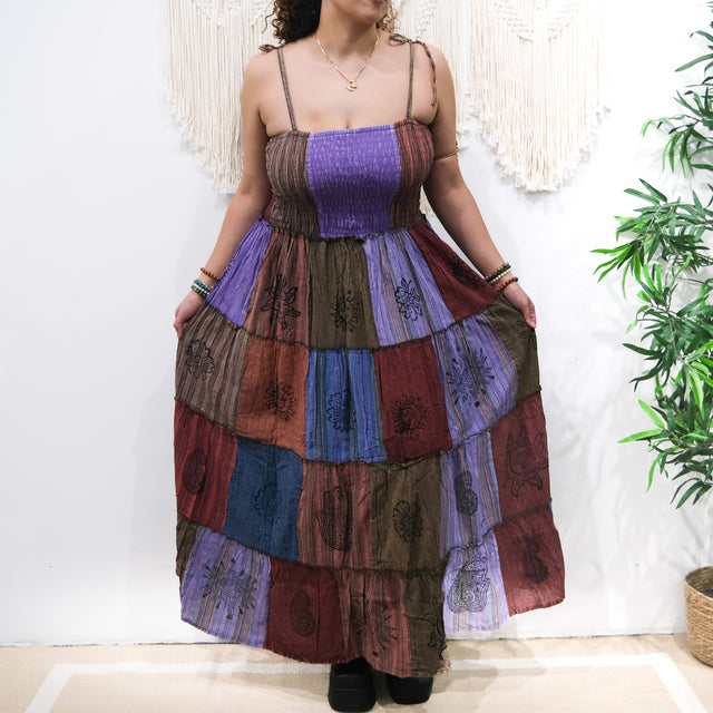 Boho Patchwork Multi Style Dress+ Skirt