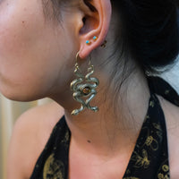 Dangle Goth Snake Earring