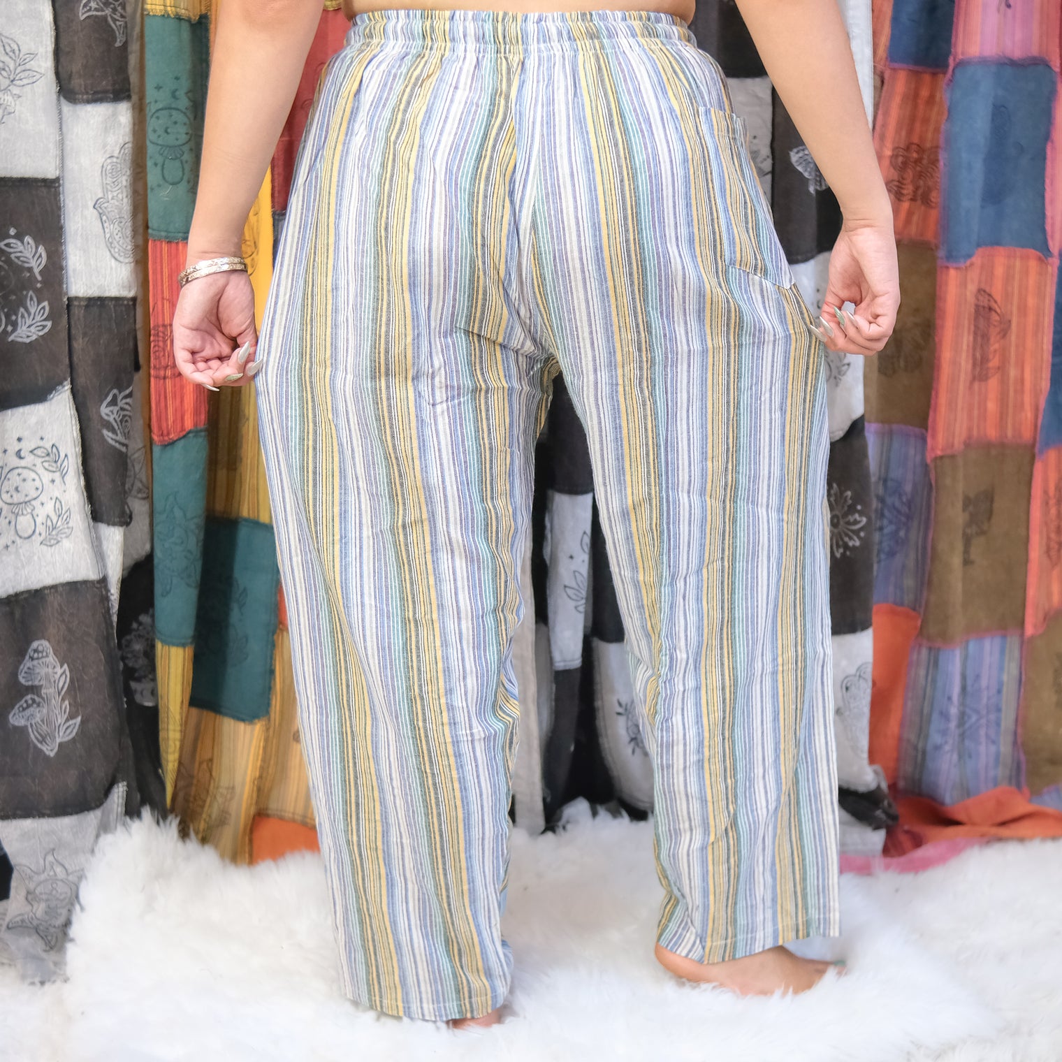 Mystic Evil Eye Stripe Cotton Pants