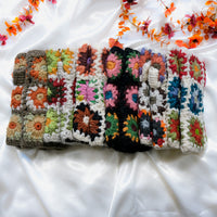 Crochet Flower Design Handwarmers