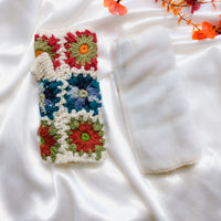 Crochet Flower Design Handwarmers
