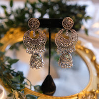 Boho Silver Long Earrings