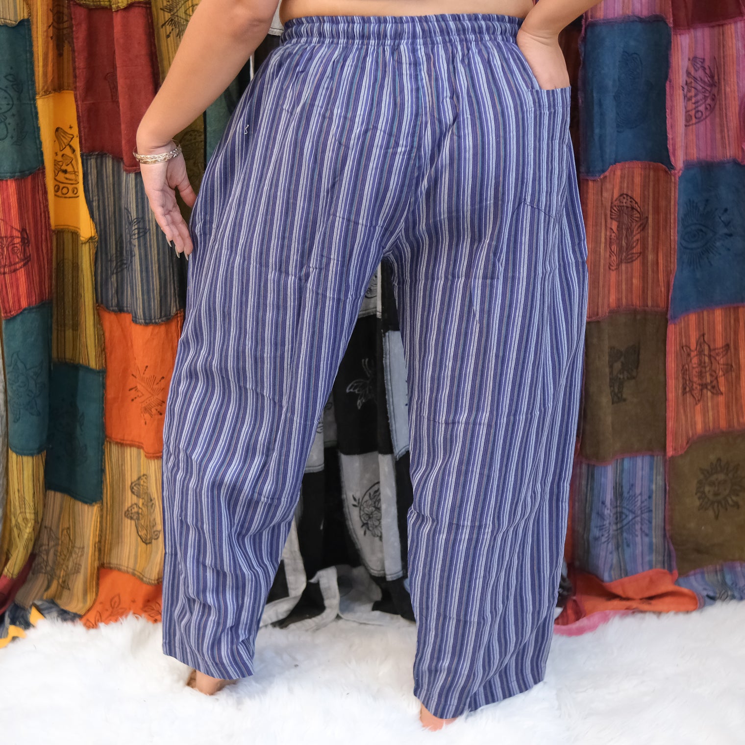 Mystic Evil Eye Stripe Cotton Pants