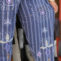 Mystic Evil Eye Stripe Cotton Pants