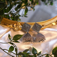 Boho Silver Long Earrings