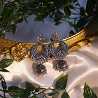 Boho Silver Long Earrings