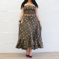 Flowy Sun Celestial Paisley Boho Wrap Skirt