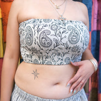 Stretchy Smocked Cotton Tube Top
