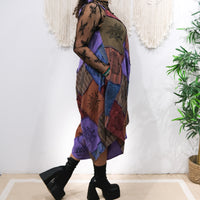 Patchwork Flowy Cotton Jumpsuit with Pockets