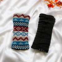 Stripey Multicolor Handwarmer with Fleece Lining