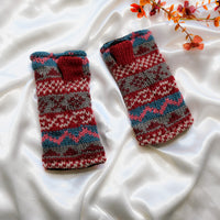 Stripey Multicolor Handwarmer with Fleece Lining