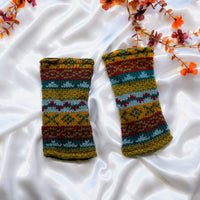 Stripey Multicolor Handwarmer with Fleece Lining