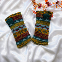 Stripey Multicolor Handwarmer with Fleece Lining