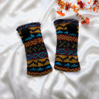 Stripey Multicolor Handwarmer with Fleece Lining