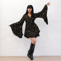 Celestial Goddess Boho Wrap Dress