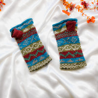 Stripey Multicolor Handwarmer with Fleece Lining