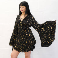 Celestial Goddess Boho Wrap Dress