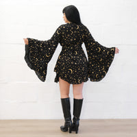 Celestial Goddess Boho Wrap Dress