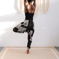 Patchwork Block Print Harem Pants