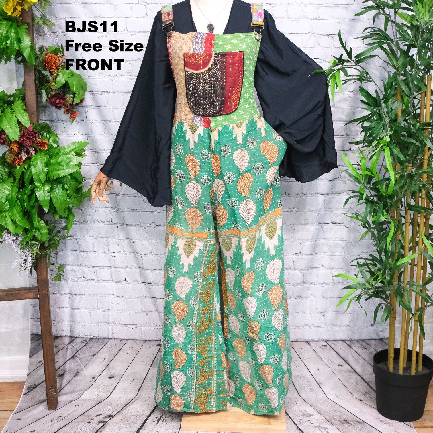 Kantha Boho Bell Bottom Jumpsuit