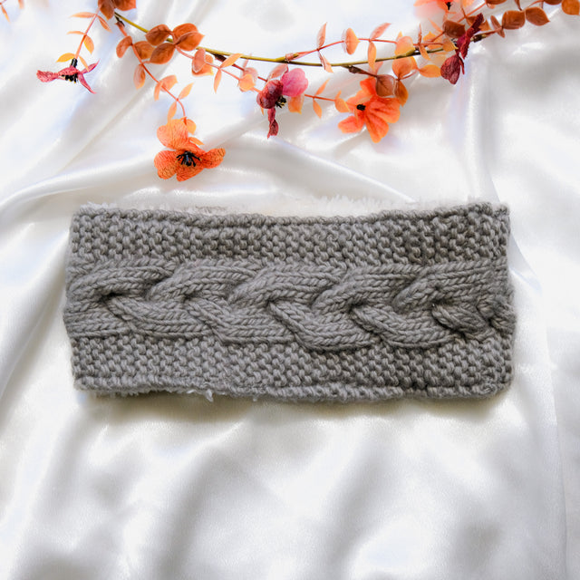 Knitted Head warmer with Fleece Lining