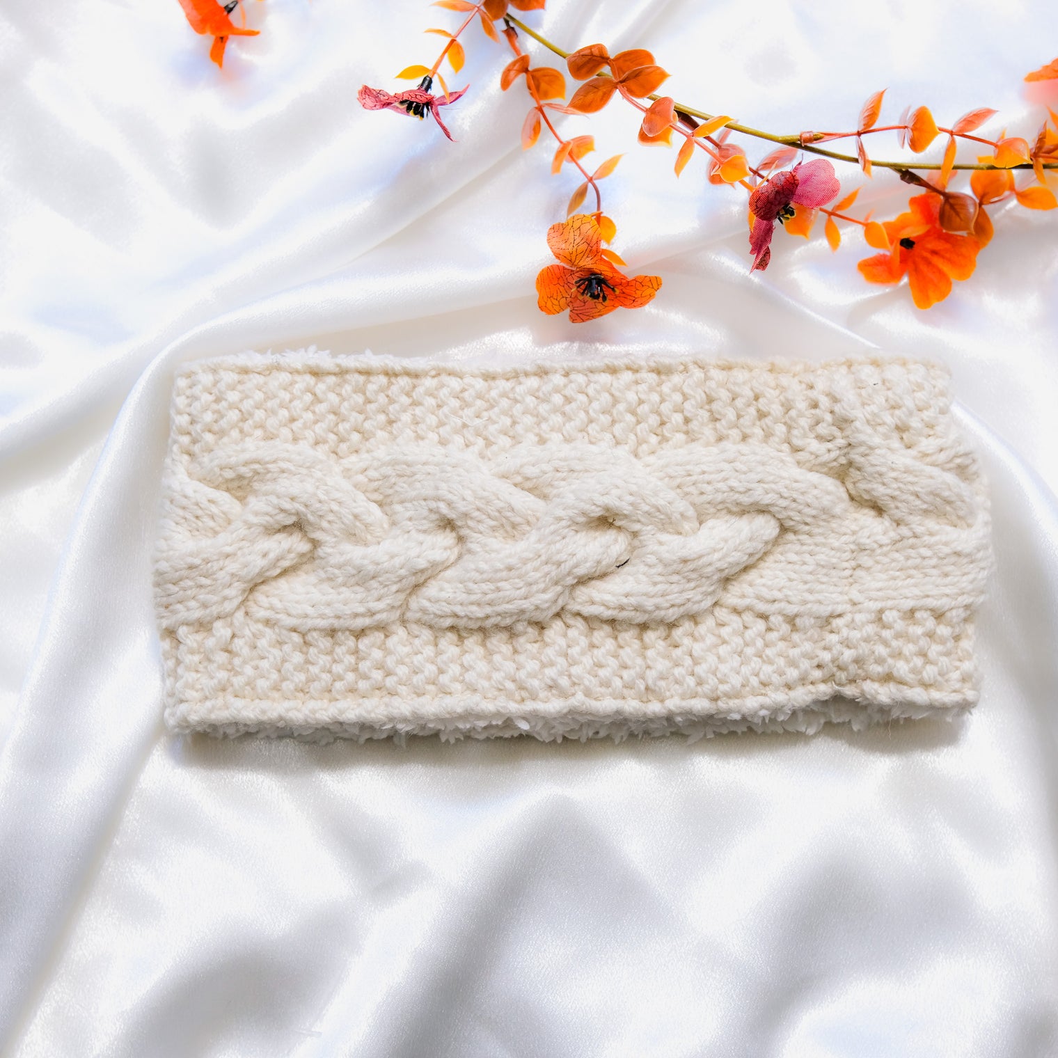 Knitted Head warmer with Fleece Lining