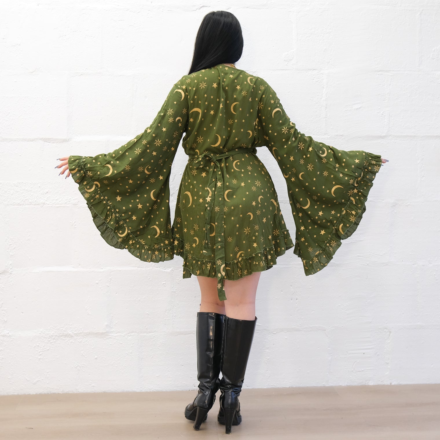 Celestial Goddess Boho Wrap Dress