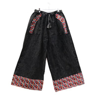 Handmade Stonewashed Cotton Wide Leg Pants