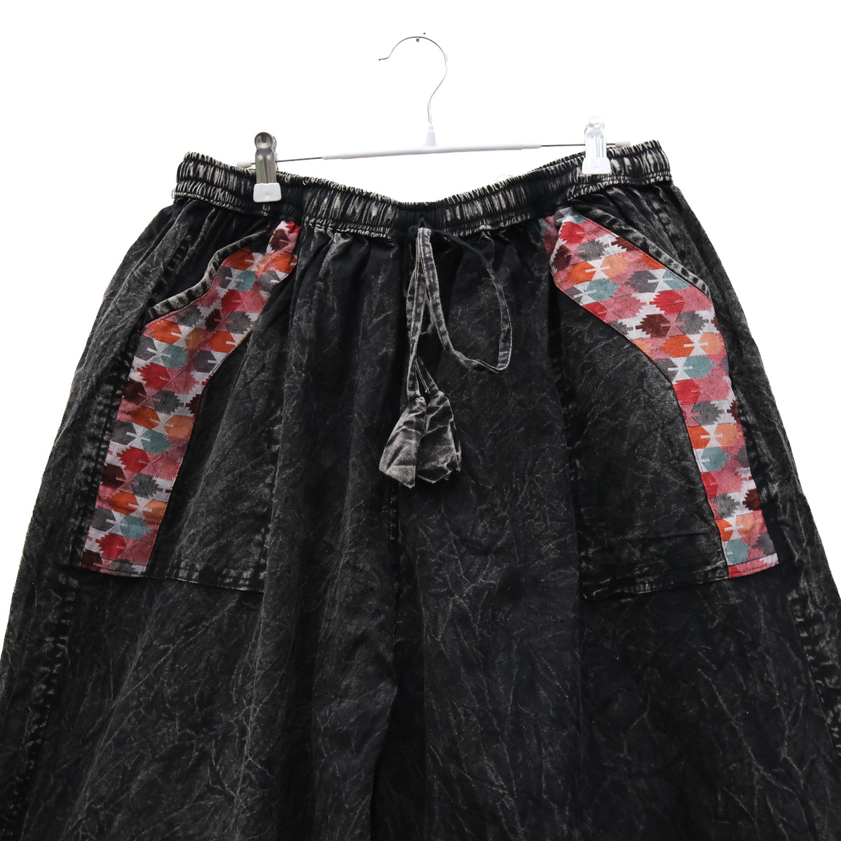 Handmade Stonewashed Cotton Wide Leg Pants