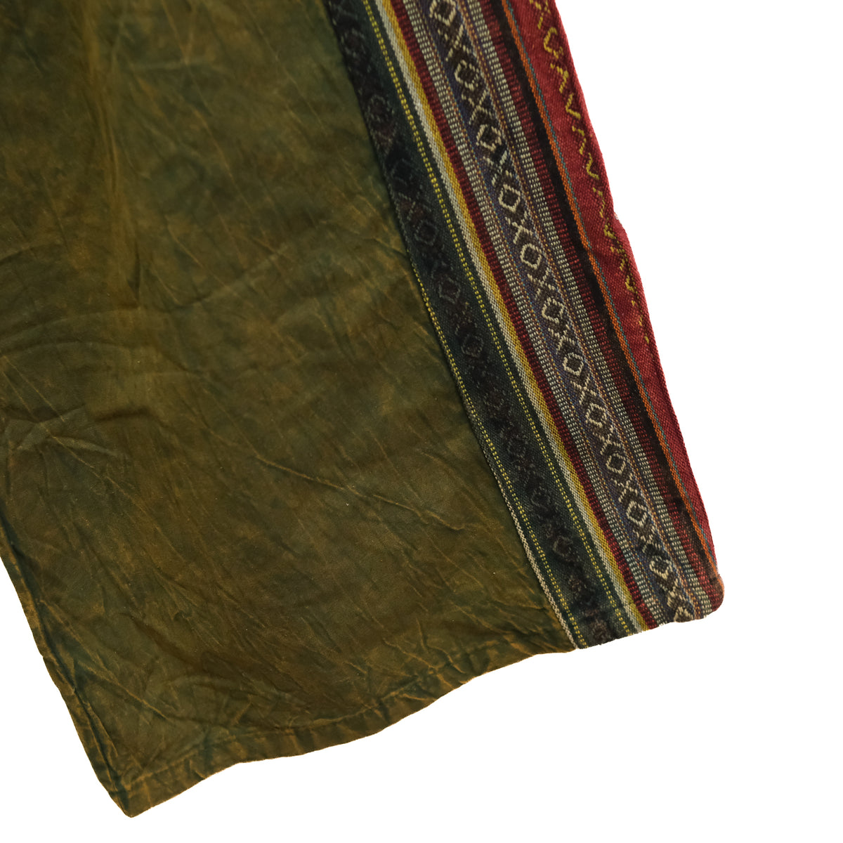 Stonewashed Hippie Pants with Woven Side Panels