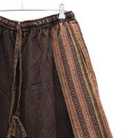 Stonewashed Hippie Pants with Woven Side Panels