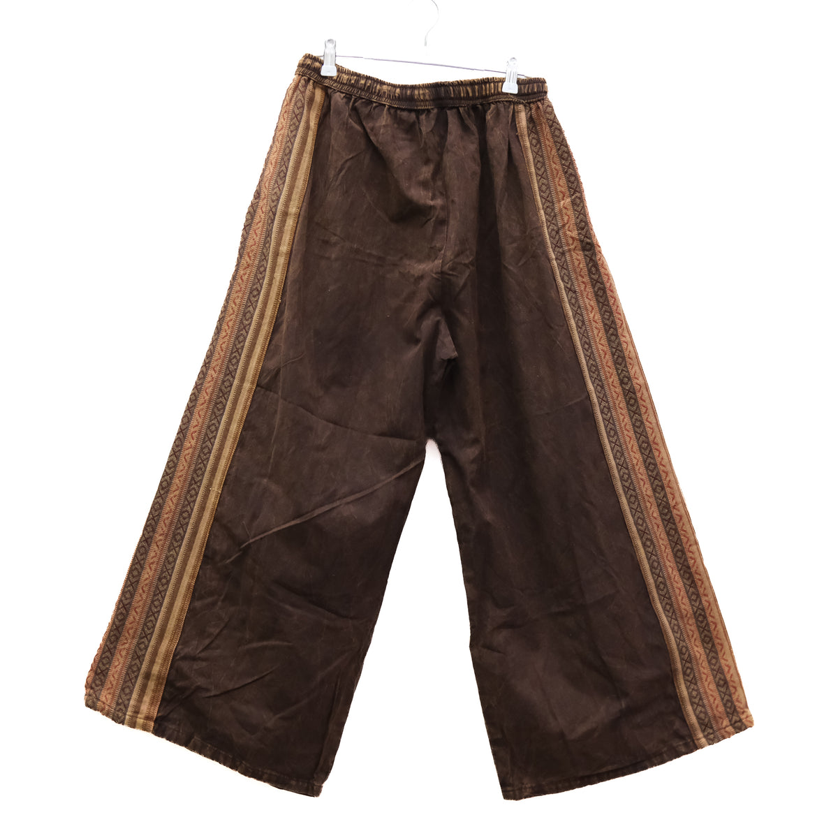 Stonewashed Hippie Pants with Woven Side Panels